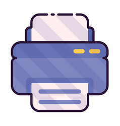 Isolated Colored Printer Office Sketch Icon