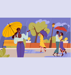 People In Rain