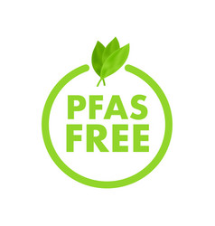 Pfas Free Label Banner Icon Stock