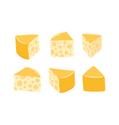 Pieces Cheese Infographics Cut Whole