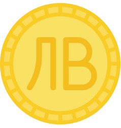 Bulgarian Lev Coin Icon Currency Bulgaria