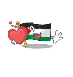 Funny Face Flag Palestine Scroll Cartoon Character