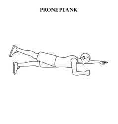 Prone Plank Exercise Strength Workout