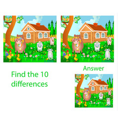Find differences kids layout for game duck Vector Image