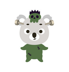 Cute Little Halloween Koala In A Frankenstein