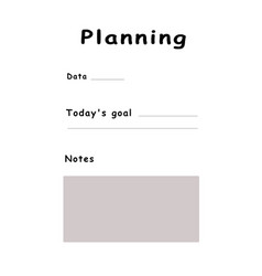 Planning Planner Blank Template Modern Digital