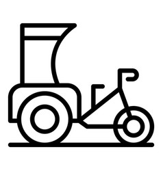 Tuktuk Icon Outline Trishaw Bike