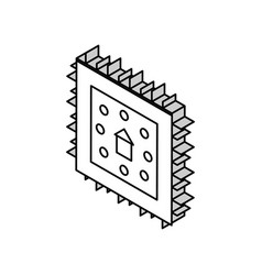 Chip Of Smart Home System Isometric Icon