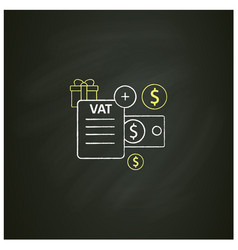 Value Added Tax Chalk Icon