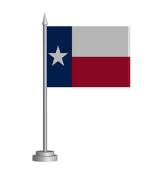 Flag State Texas Usa Flying On A Flagpole