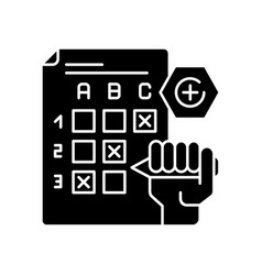 Multiple Choice Exam Black Glyph Icon