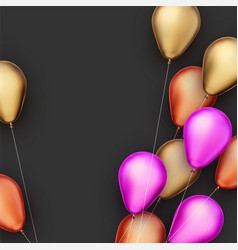 Yellow Orange And Pink Foil Balloons With Threads