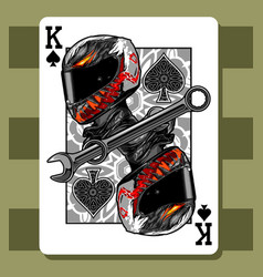 A King Card With Biker Theme