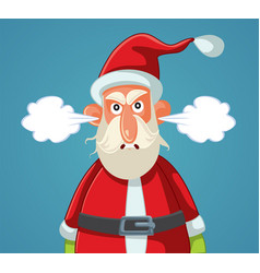 Angry Santa Claus Feeling Enraged Cartoon