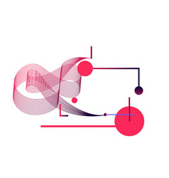 Futuristic Abstract Element With Red Circles