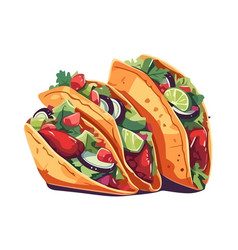 Gourmet Taco Meal With Beef Icon