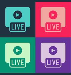 Pop Art Live Streaming Online Videogame Play Icon