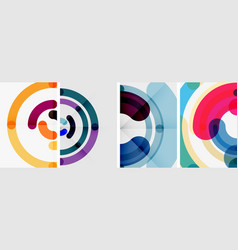 Set Of Colorful Circle Backgrounds