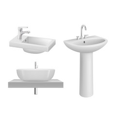 Sink Realistic Bathroom Items White Ceramic Sink