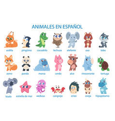 Cartoon Animals Language Learning Kids Education