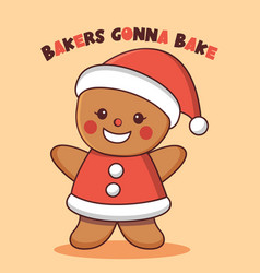 Cute Christmas Gingerbread Cookie