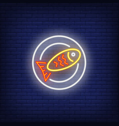 Fish Plate Neon Sign