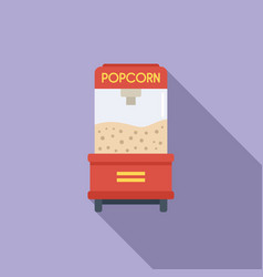 Popcorn Machine Icon Flat Corn Food