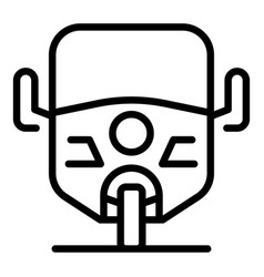 Asian Tricycle Icon Outline Old Bike