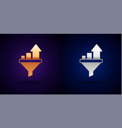 Gold And Silver Sales Funnel With Chart