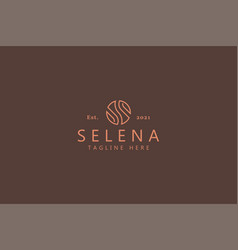 S Letter Initial Logo Coffee Bean Simple Concept