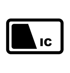 Ic Card Silhouette Icon Or Electronic Payment