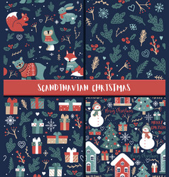 Christmas Seamless Backgrounds With Tree