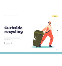 Curbside Recycling Concept Of Landing Page