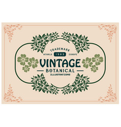 Frame Vintage Floral Label