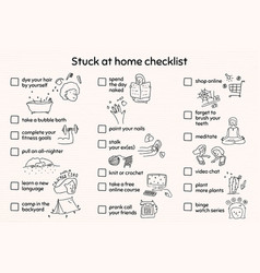 Stuck At Home Checklist