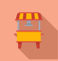 Corn Machine Icon Flat Food Seller