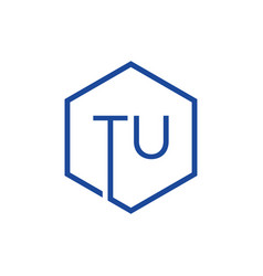 Creative Initial Letter Tu Hexagon Logo Design