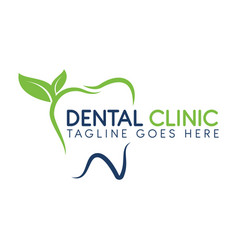 Green Fresh Tooth Dental Leaf Logo Design