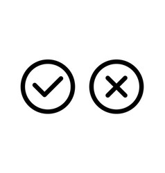 Right Wrong Circular Symbol Icon