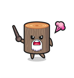 Cute Tree Stump Grandpa Is Getting Angry