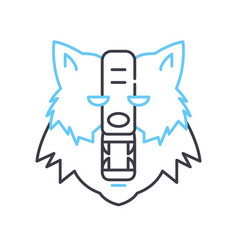 Were Wolf Line Icon Outline Symbol