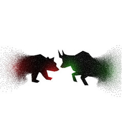 Bull And Bear Concept Design Made With Particles