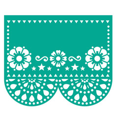 Viva mexico papel picado design - mexican Vector Image