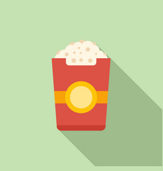 Popcorn Bag Icon Flat Corn Seller