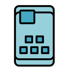 Resistant Phone Case Icon Flat