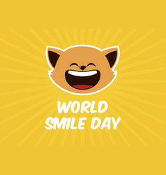 World Smile Day Funny Cat Cheerful Icon