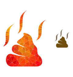 Lowpoly Aroma Shit Icon With Fire Gradient