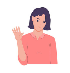 Portrait Of A Female Employee Waving