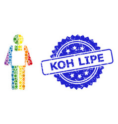 Rubber Koh Lipe Seal And Lgbt Colored Geometric