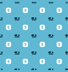 Set Cannon And Dollar Symbol On Seamless Pattern